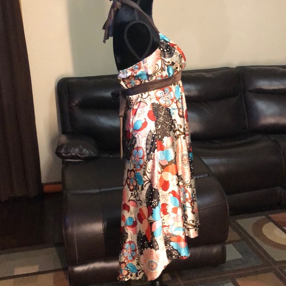 iZBYER Silk Floral Dress Size 11 - Picture 3 of 5